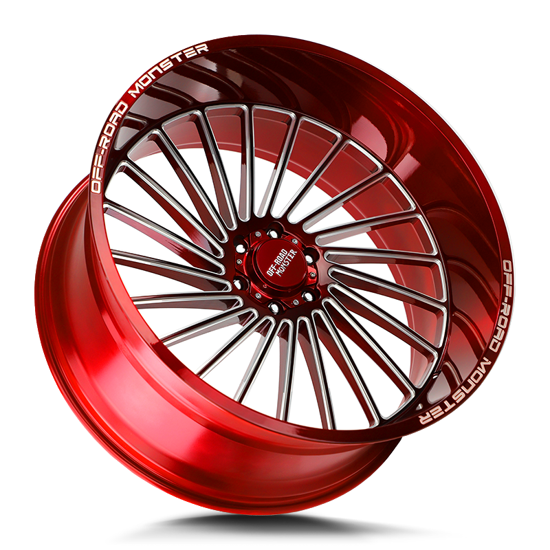Off-Road Monster Wheels M27 Candy Red Milled - Wheels Outlet