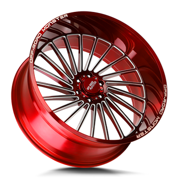 Off-Road Monster Wheels M27 Candy Red Milled - Wheels Outlet