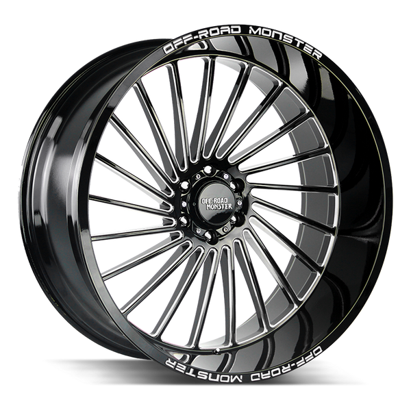 Off-Road Monster Wheels M27 Gloss Black Milled - Wheels Outlet