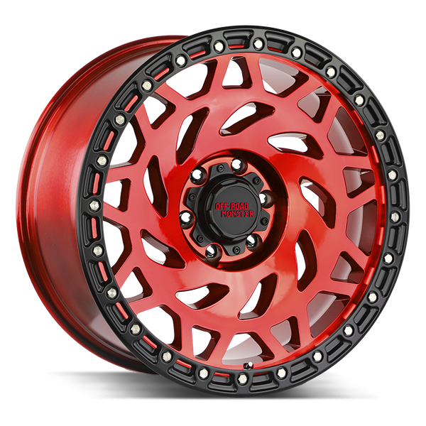 Off-Road Monster Wheels M50 Candy Red Black Ring - Wheels Outlet