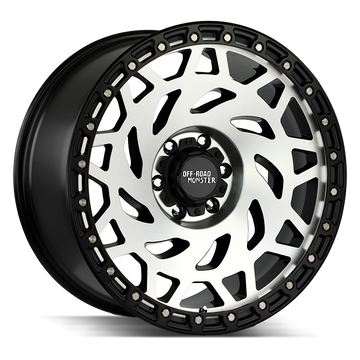 Off-Road Monster Wheels M50 Gloss Black Machine Black Ring - Wheels Outlet