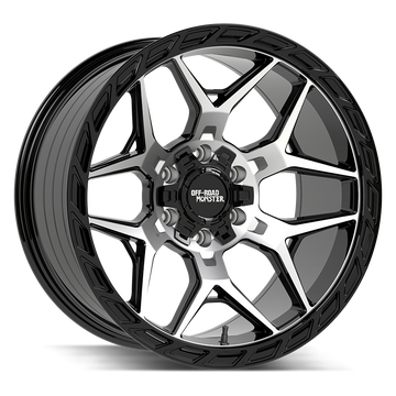 Off-Road Monster Wheels MF40 Gloss Black Machined - Wheels Outlet