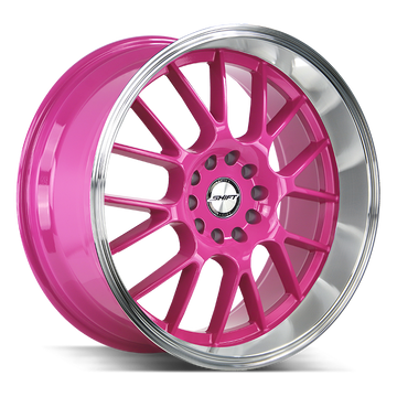 Shift Wheels H28 Crank Hot Pink Polished Lip - Wheels Outlet