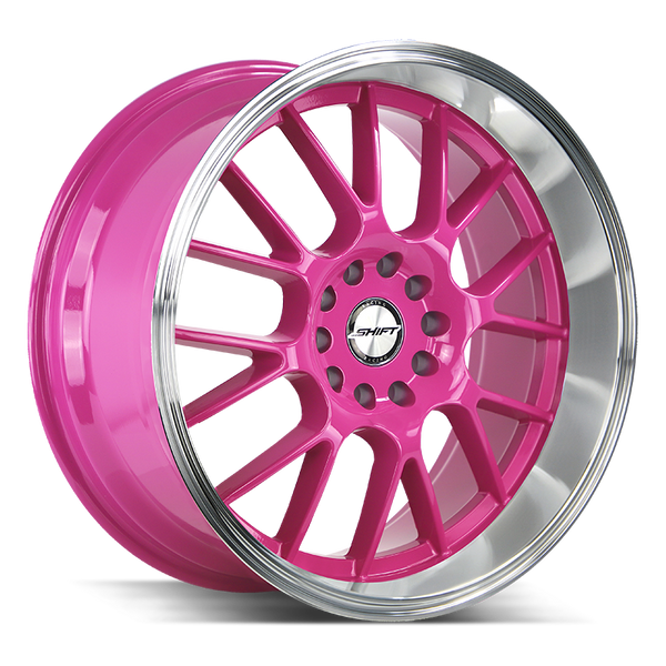 Shift Wheels H28 Crank Hot Pink Polished Lip - Wheels Outlet