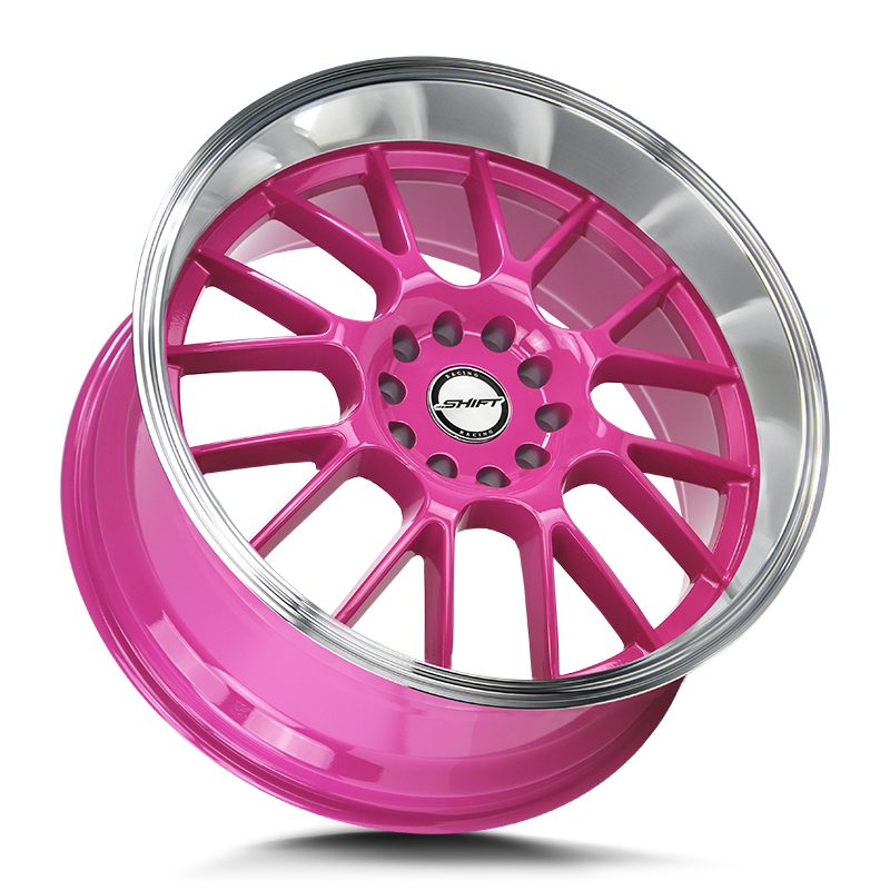 Shift Wheels H28 Crank Hot Pink Polished Lip - Wheels Outlet