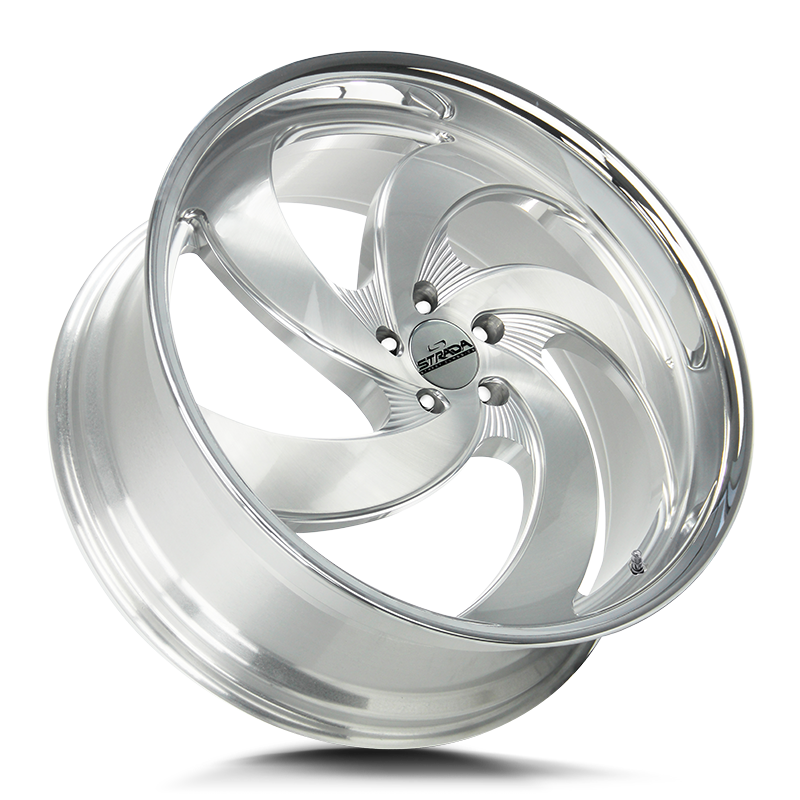 Strada Classics Wheels C05 Retro 5 Brushed Face Silver Milled SS Lip - Wheels Outlet