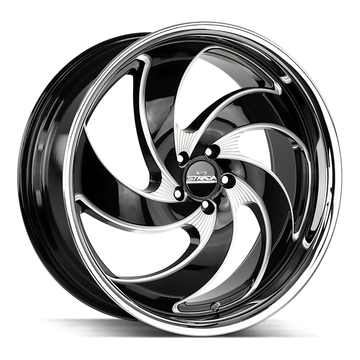 Strada Classics Wheels C05 Retro 5 Gloss Black Milled SS Lip - Wheels Outlet