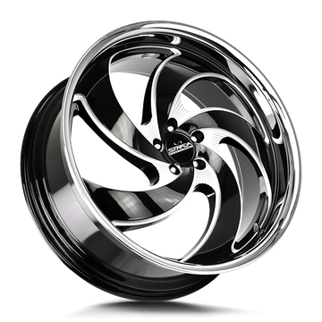 Strada Classics Wheels C05 Retro 5 Gloss Black Milled SS Lip - Wheels Outlet
