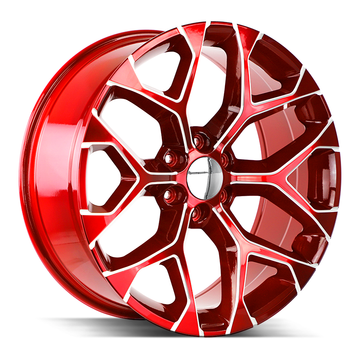 Strada OE Replica Wheels R176 Snowflake Candy Red Milled - Wheels Outlet