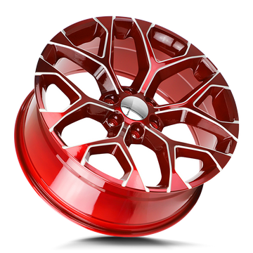 Strada OE Replica Wheels R176 Snowflake Candy Red Milled - Wheels Outlet