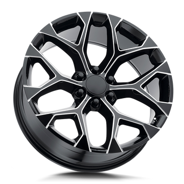 Strada OE Replica Wheels R176 Snowflake Gloss Black Milled - Wheels Outlet