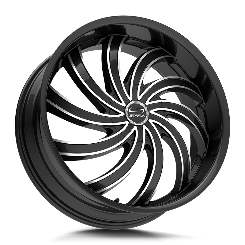 Strada Wheels G04 Flame Gloss Black Milled - Wheels Outlet