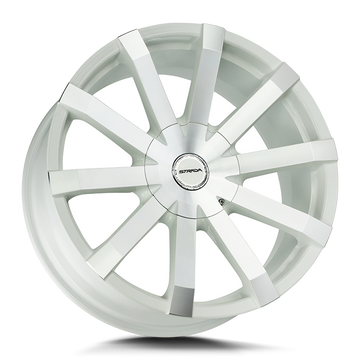 Strada Wheels S50 Gabbia White Machined - Wheels Outlet