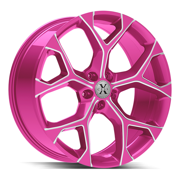 Xcess Wheels X05 5 Flake Candy Pink Milled - Wheels Outlet