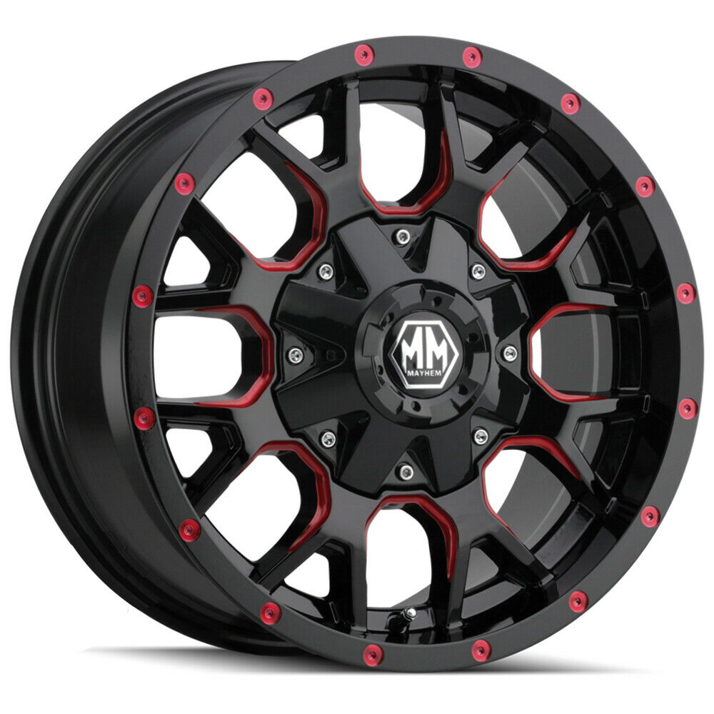 Mayhem Wheels 8015 Warrior Black Red